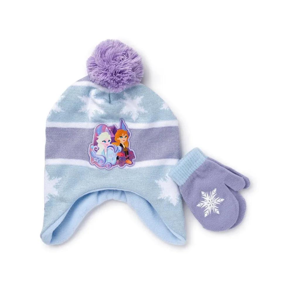Frozen Toddler Girls Frozen Hat and Mitten Set, 2 Piece - Blue